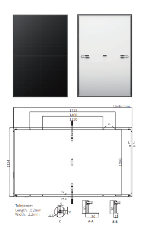 Longi 450W Hi-MO6 LR5-54HT 450M all black bifacial (0.362$/W) (36 Panels/Pallet)