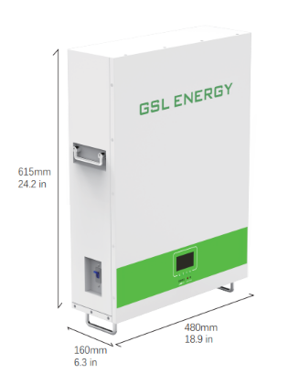 Sistema de batería de litio GSL Energy de 5 kWh, 51,2 V y 100 Ah