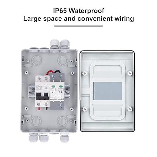 2 String Water proff PV Combiner Box with 40A 1000V Circuit Breaker