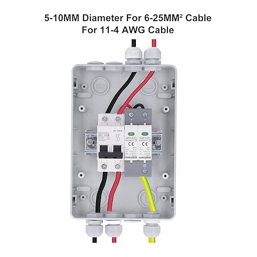 2 String Water proff PV Combiner Box with 40A 1000V Circuit Breaker