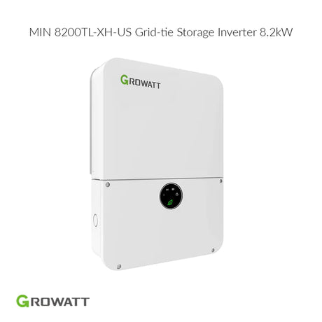 Growatt 8.2kW MIN 8200TL-XH-US Grid-Tied | Battery Storage Solar Inverter