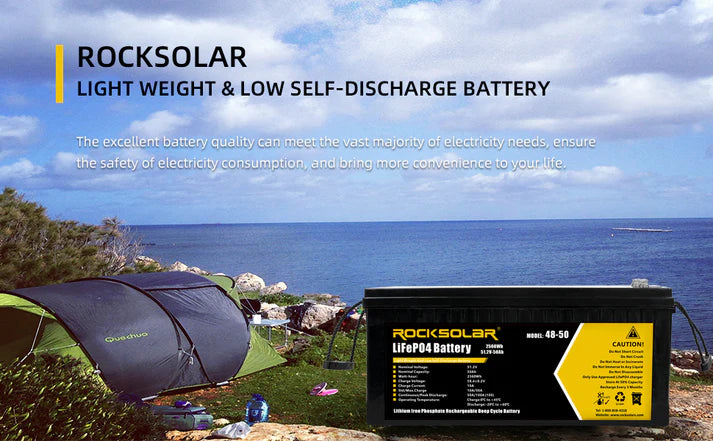 ROCKSOLAR 48V 50Ah Deep Cycle Lithium Battery (LIFEPO4)