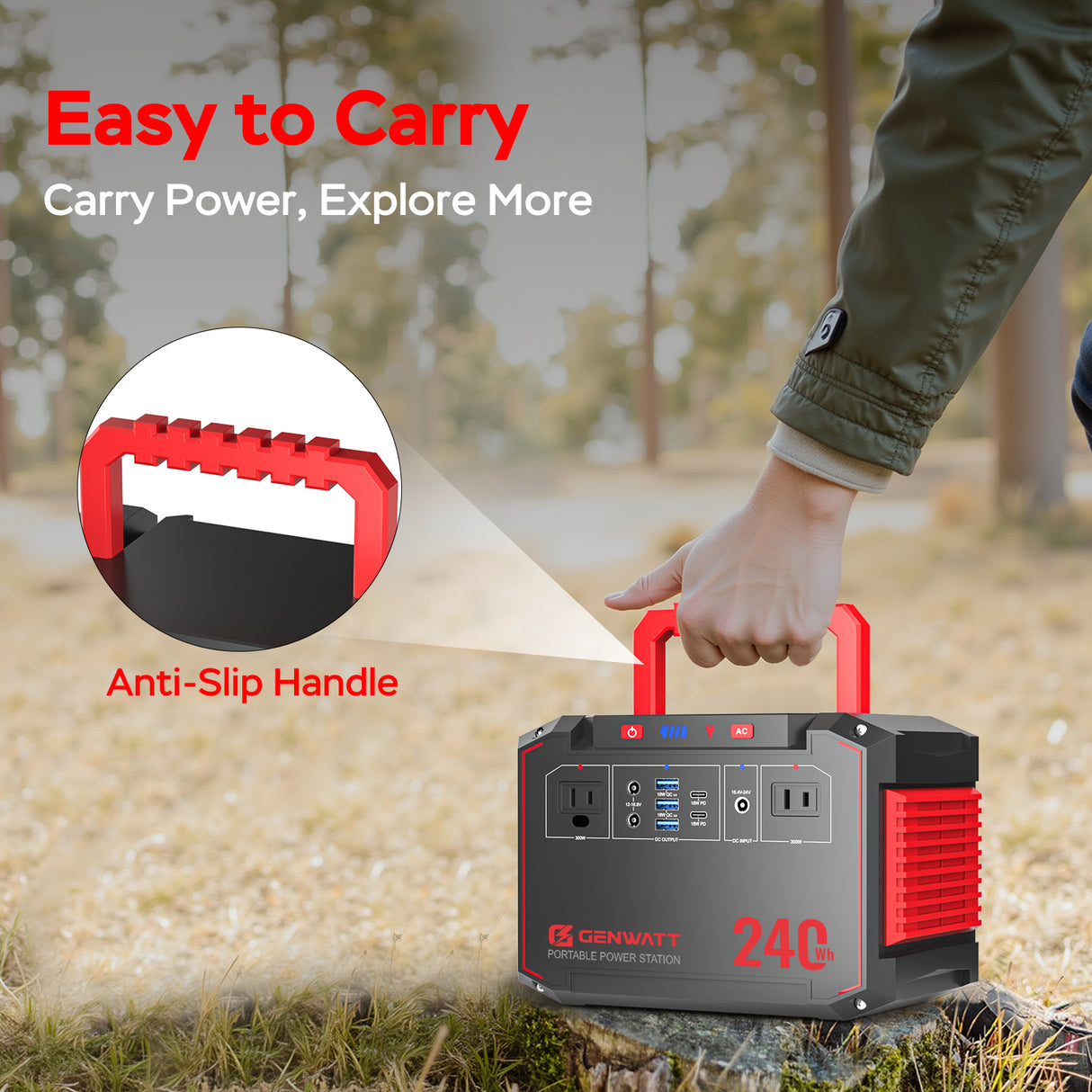 GENWATT G638 Portable Power Station + Solar Panel Combo