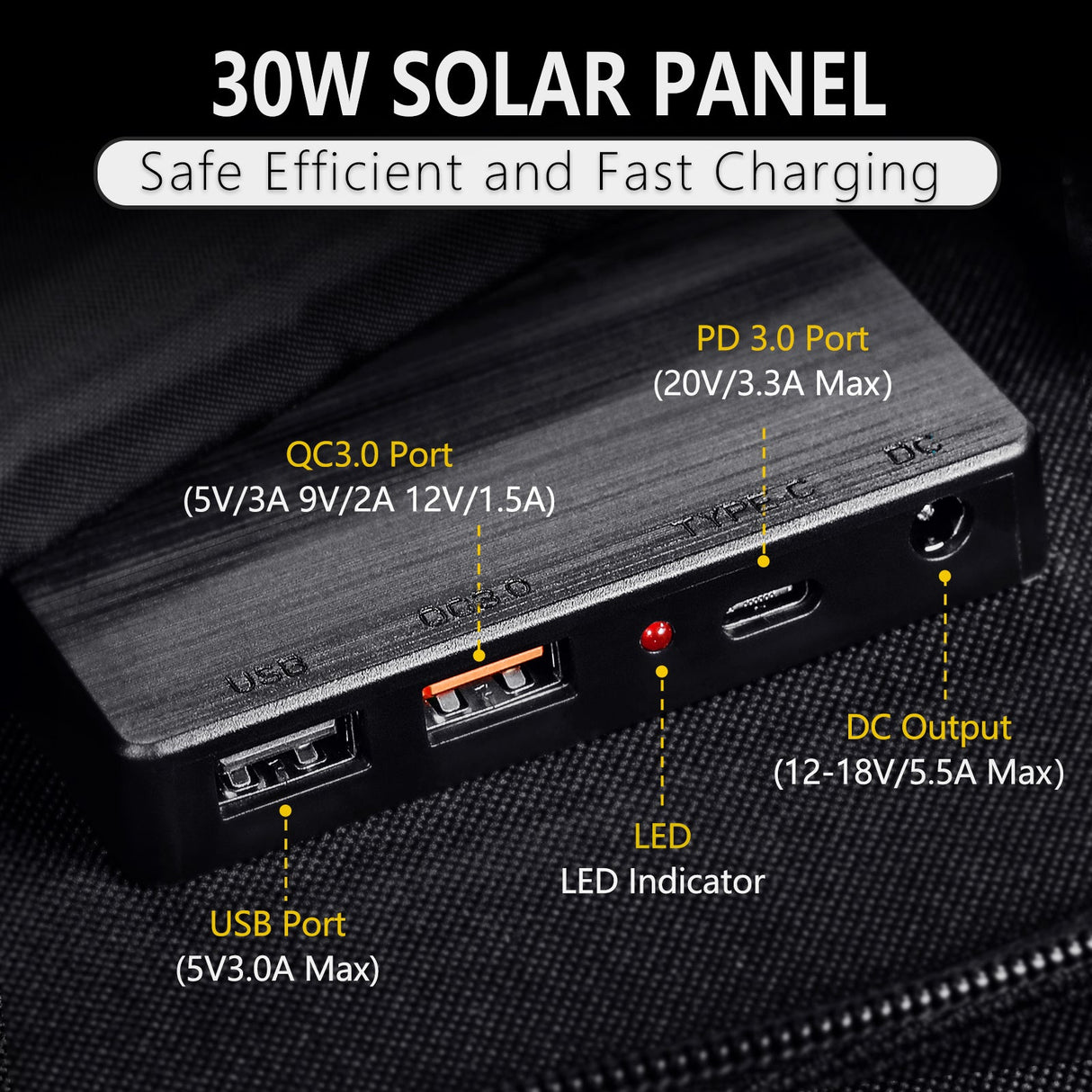 30w solar panel foldable