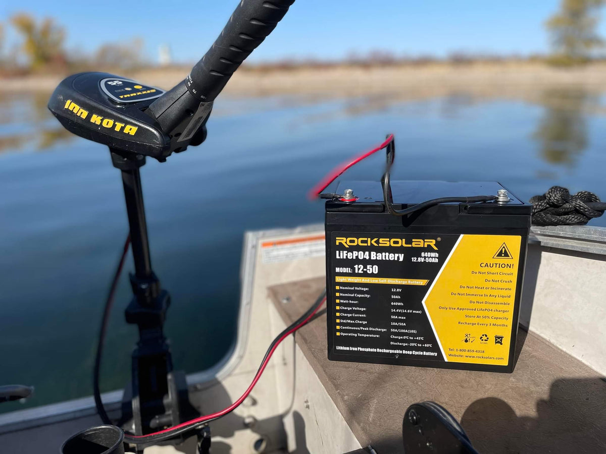 What type of battery can I use to power my trolling motor? – ROCKSOLAR