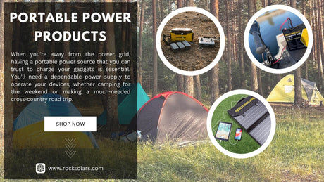 What are some good portable power products for charging my electronic devices off-grid?