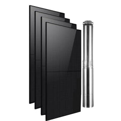 Kit de bomba sumergible híbrida solar DC/AC Rocksolar de 1.61 HP