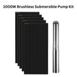 1000w brushless solar water pumps kits for ponds