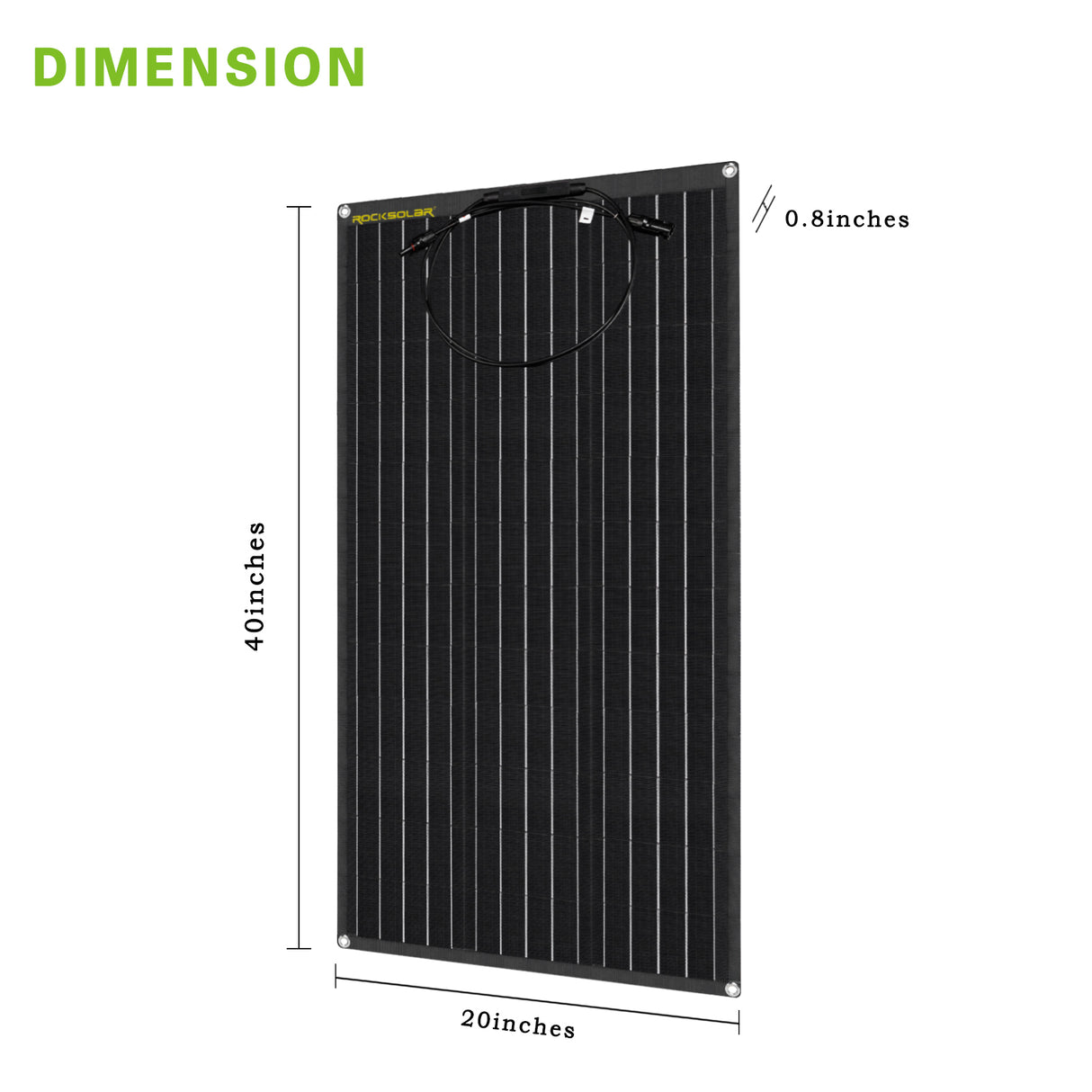 ROCKSOLAR 400W 12V Flexible Monocrystalline Solar Panel(4X100W)