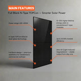 MateSolar 430W N-Type TOPCon BiFacial all black Solar Panel(36 panels/Pallet) 0.335$/W