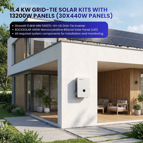 11.4 KW Grid-Tie Solar Kits with 13200W Panels (30X440W Panels)