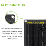 ROCKSOLAR 400W 12V Flexible Monocrystalline Solar Panel(4X100W)