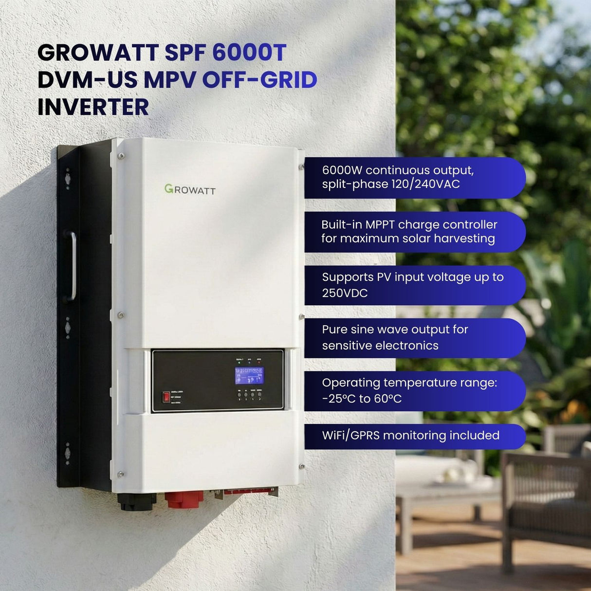 6 KW Split phase 120/240Vac Off-Grid Solar System