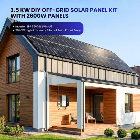 3.5 KW DIY Off-Grid Solar Panel Kit with 2600W Panels