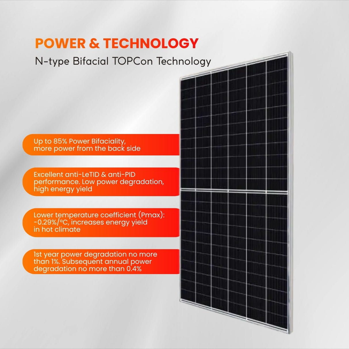 Panel solar bifacial TOPCon tipo N de 705 W de Canadian Solar, 31 unidades por palé (fabricado en EE. UU.), $0,396/W