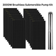 3000w brushless solar water pump kit 