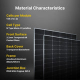 Philadelphia 580W Rigid Monocrystalline Bifacial Solar Panel