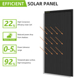 ROCKSOLAR 1200W 12V Rigid Monocrystalline Solar Panel (6X200W)