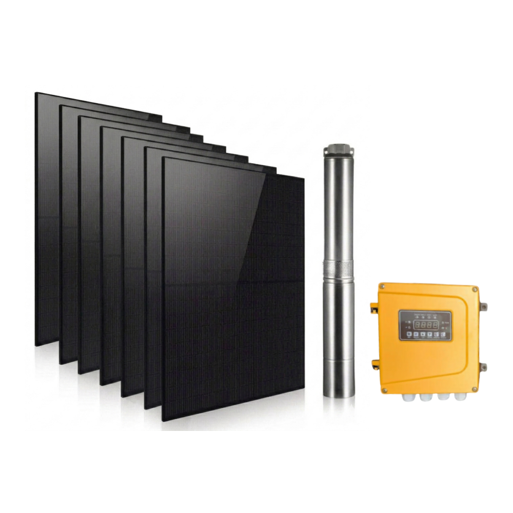 Kit de bomba sumergible con energía solar Rocksolar de 3.0 HP