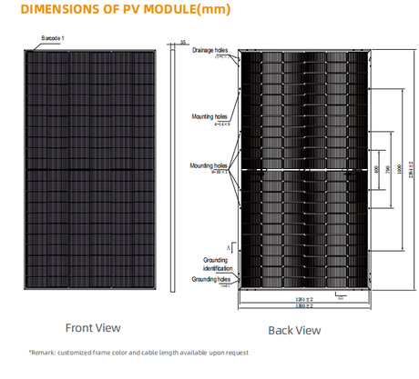 Zshine 585W N-Type TOPCon Bifacial Double Glass Solar Module (0.342$/W) (36 Panels/Pallet)
