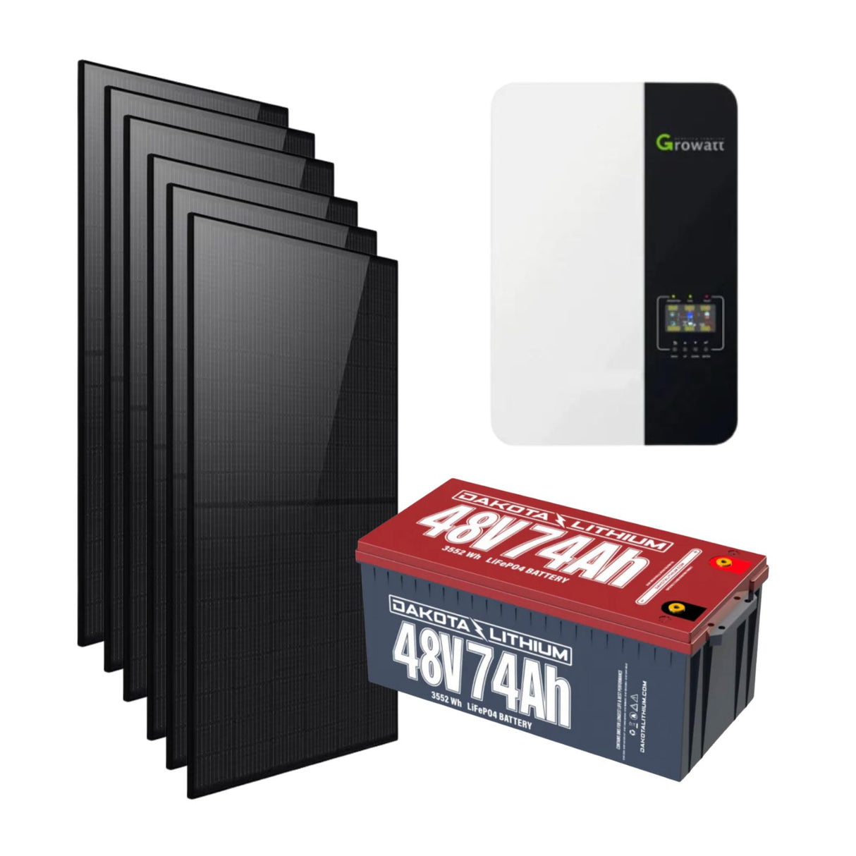 3.5kW Off-Grid Solar Power System with 48V Battery Storage & 6×440W Panels