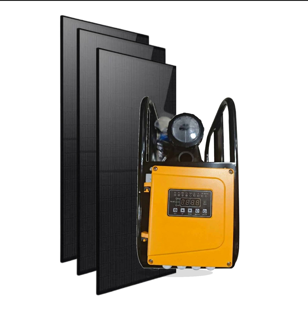 Kit de bomba solar para piscina ROCKSOLAR de 1,34 HP CA/CC para piscina de 40 000 galones 