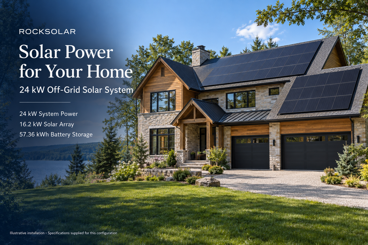 24kW Off-Grid Solar System with 16.2kW Panels & 57.36kWh Battery, view 4