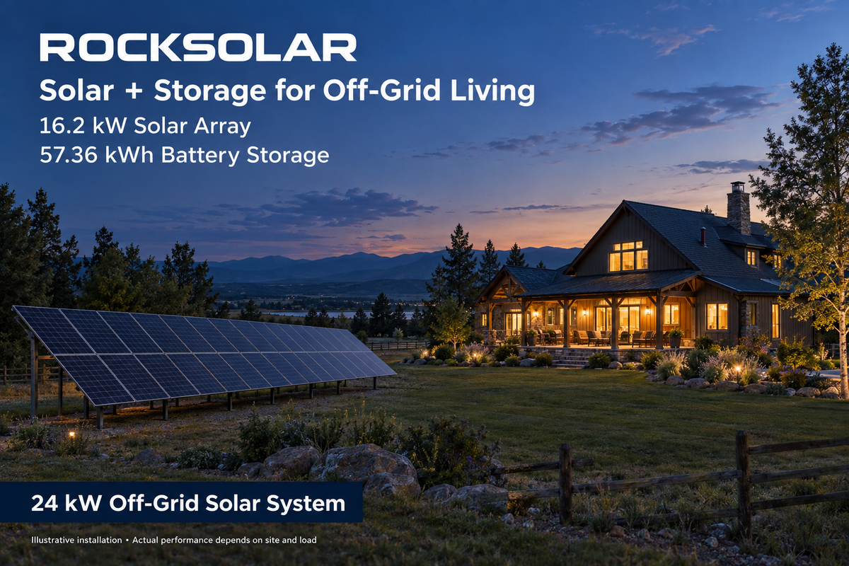 24kW Off-Grid Solar System with 16.2kW Panels & 57.36kWh Battery, view 5