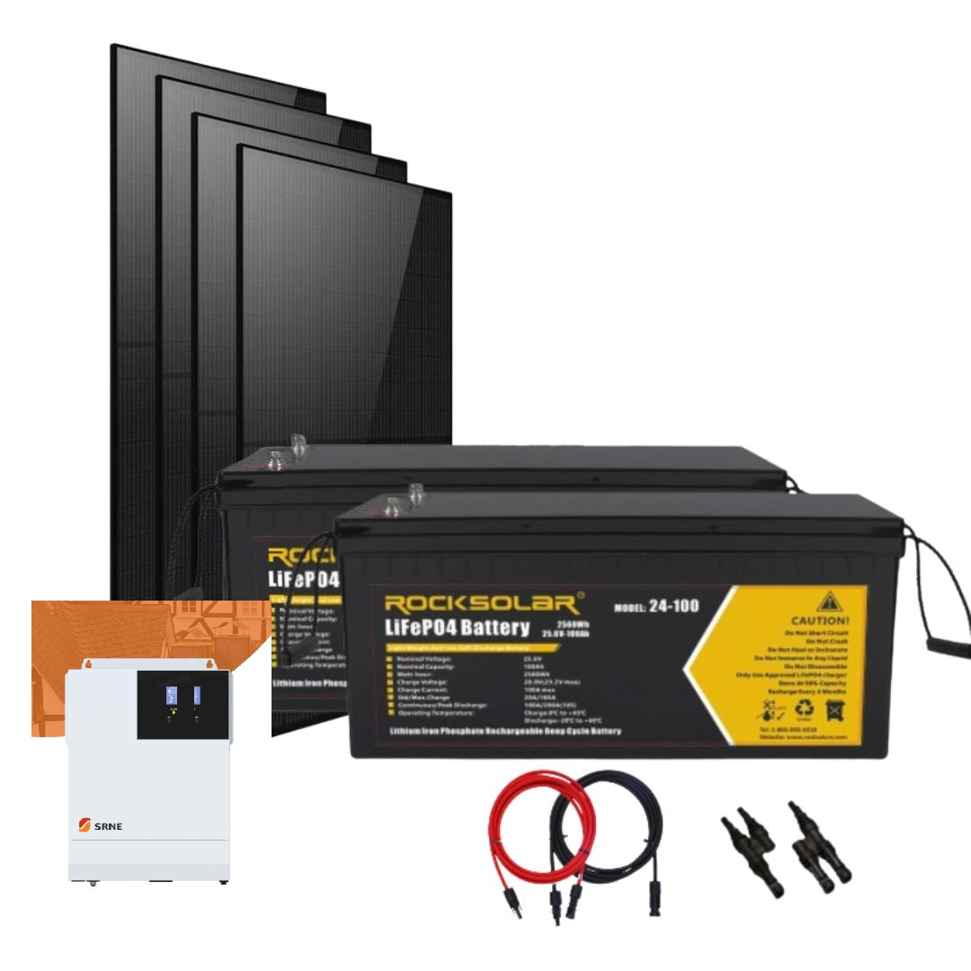 3000W 24V Off-Grid Solar Power System | Complete Home Energy Kit