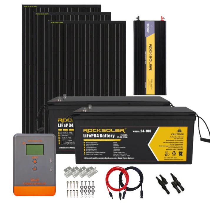 ROCKSOLAR 3000W 24V Off-Grid Solar System