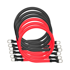 Kit de cableado Rocksolar serie 3AWG para baterías de 12 V a 24 V, 36 V o 48 V 
