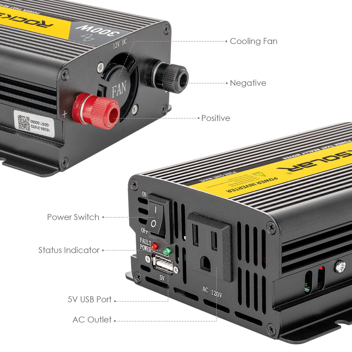 dc to ac inverter different ports