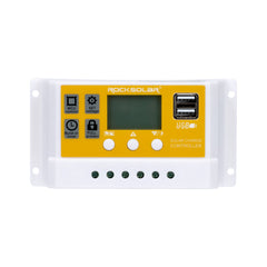 Controlador de carga solar PWM de 20 A de ROCKSOLAR