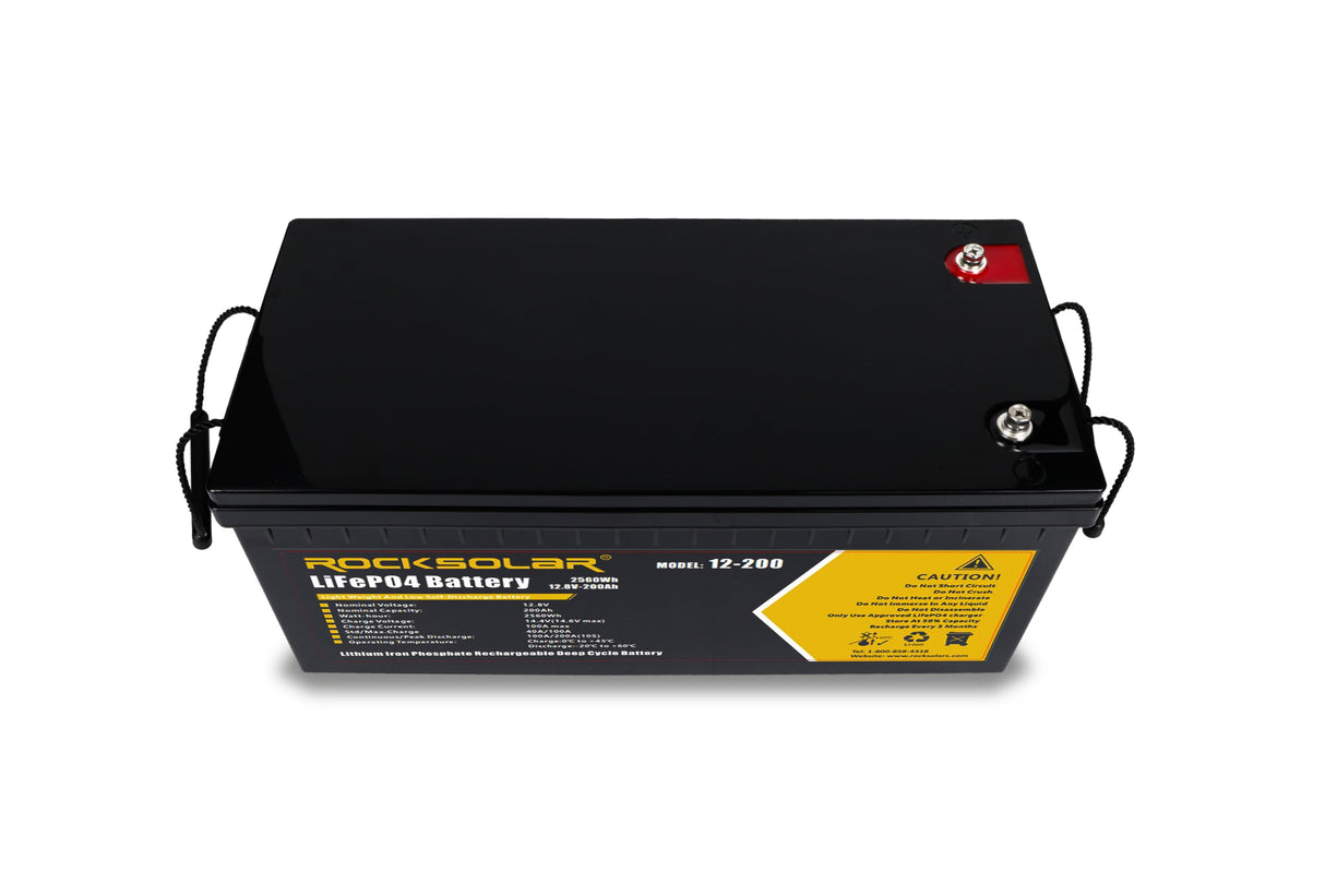 12,8V Lithium 200Ah LiFePO4 Premium Batterie, 200A-BMS-2.0