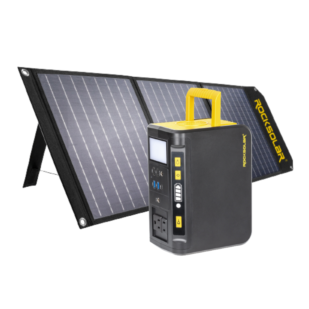 Portable solar generator 333Wh, AC/DC/USB > Solar generator
