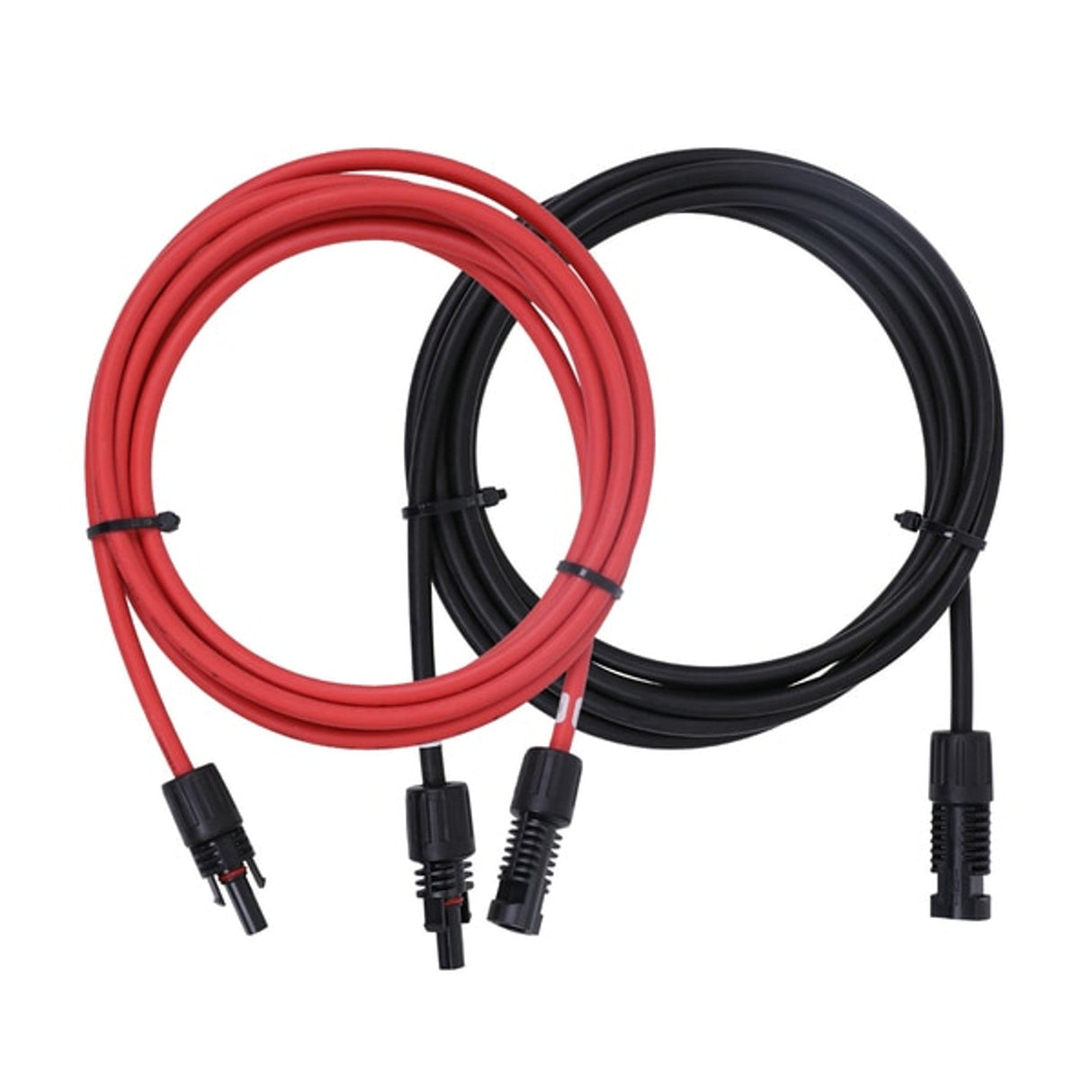 ROCKSOLAR Extension Cables With MC4 Connectors One Pair Red+Black for Off  Grid Solar Systems