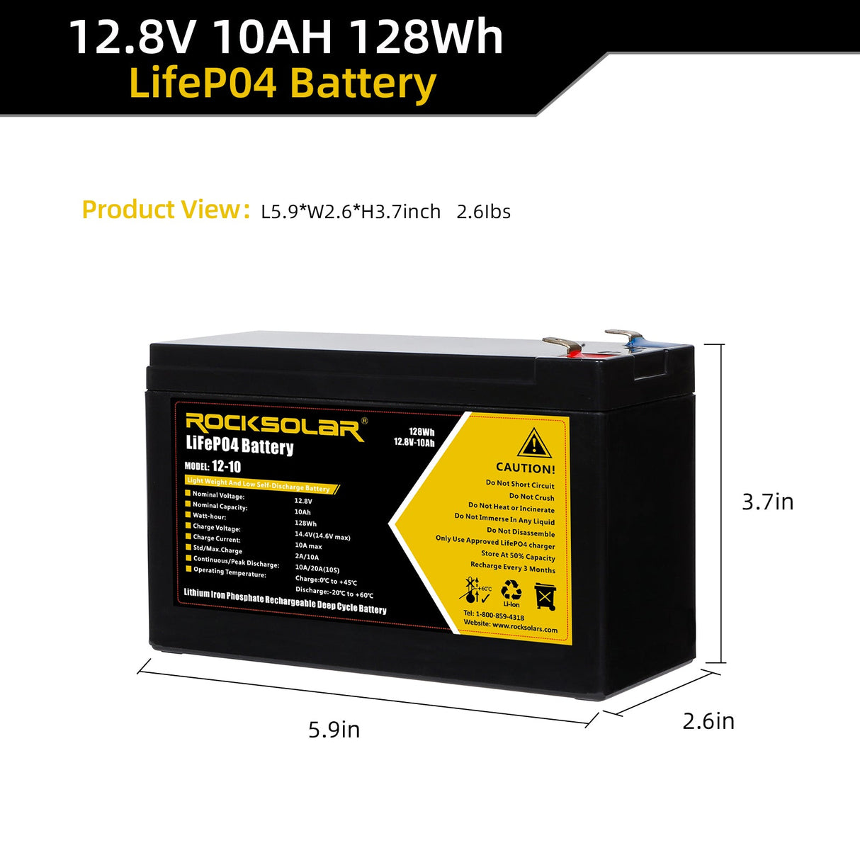 Lightweight 12V Lithium Battery  Lifepo4 Lithium Battery Collection –  ROCKSOLAR